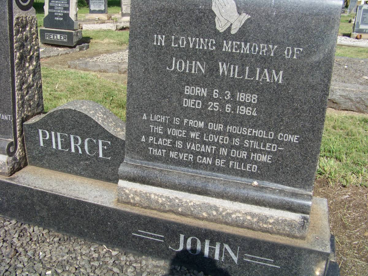 PIERCE John William 1888-1964