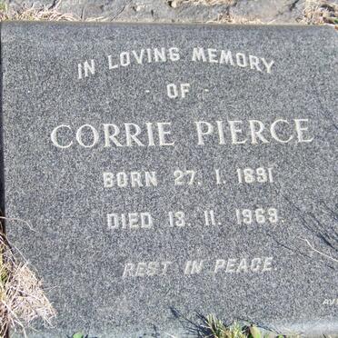 PIERCE Corrie 1891-1969