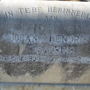 PISTORIUS Johan Hendrik 1930-1957