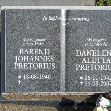 PRETORIUS Barend Johannes 1940- &amp; Danelena Aletta 1942-2007