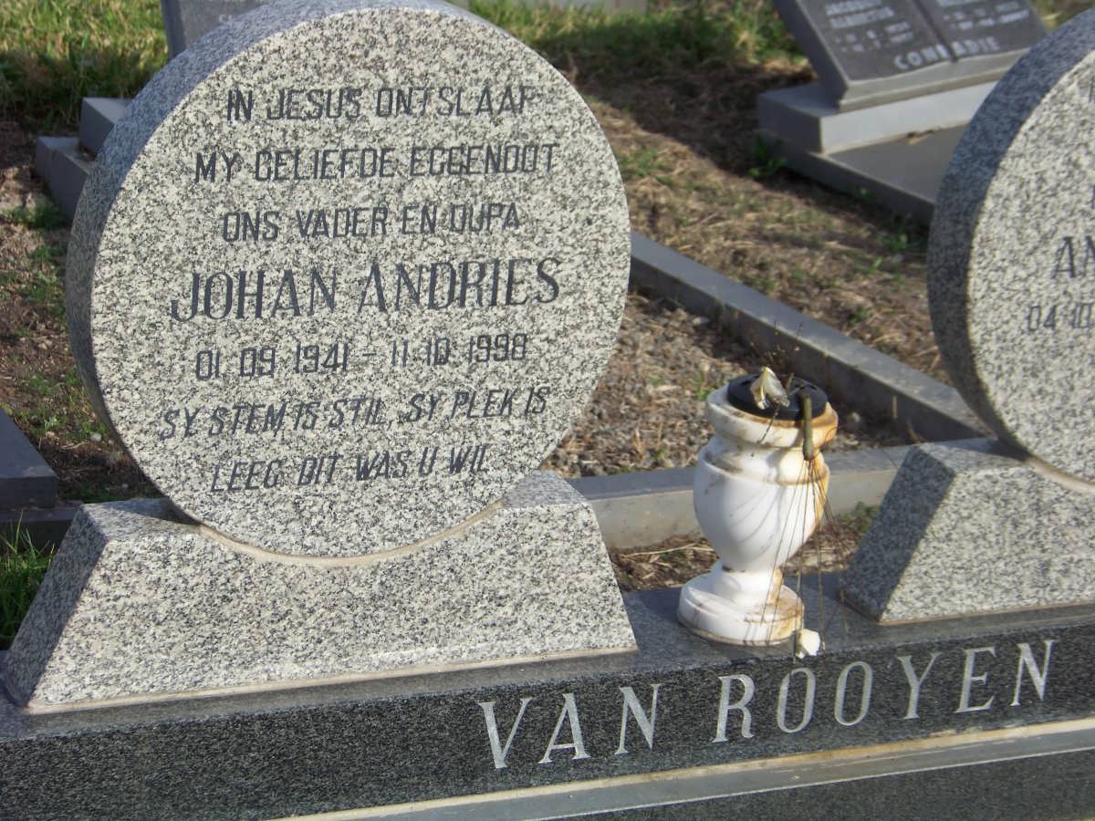 ROOYEN Johan Andries, van 1941-1998
