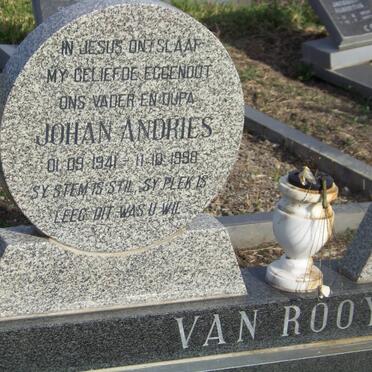 ROOYEN Johan Andries, van 1941-1998