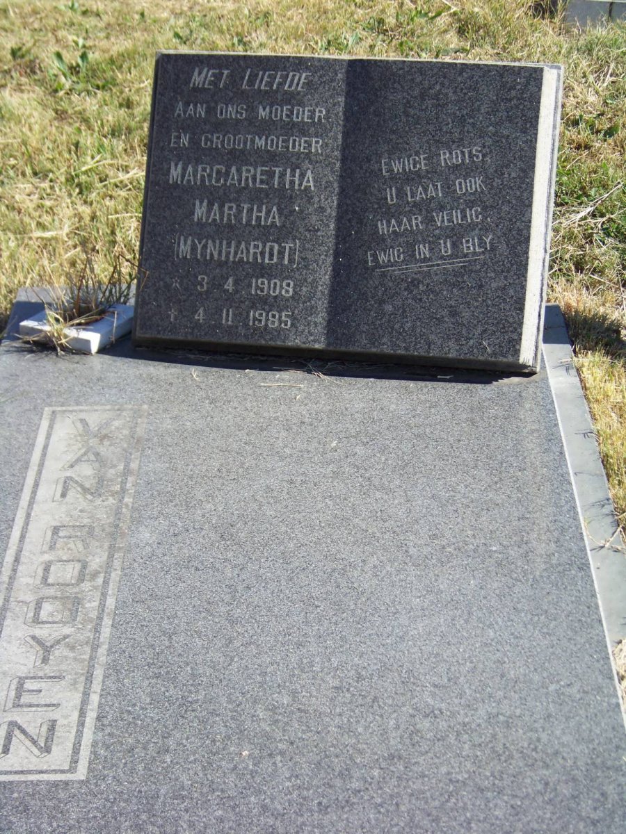 ROOYEN Margaretha Martha, van nee MYNHARDT 1908-1985