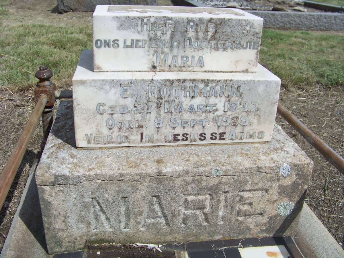 ROTHMANN Maria E. 1937-1939