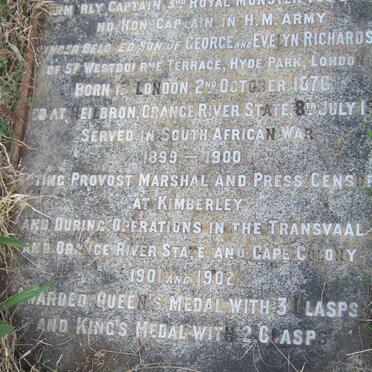 RICHARDSON Harold George 1876-19??