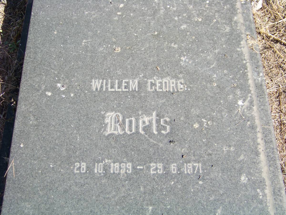 ROETS Willem Georg 1899-1971