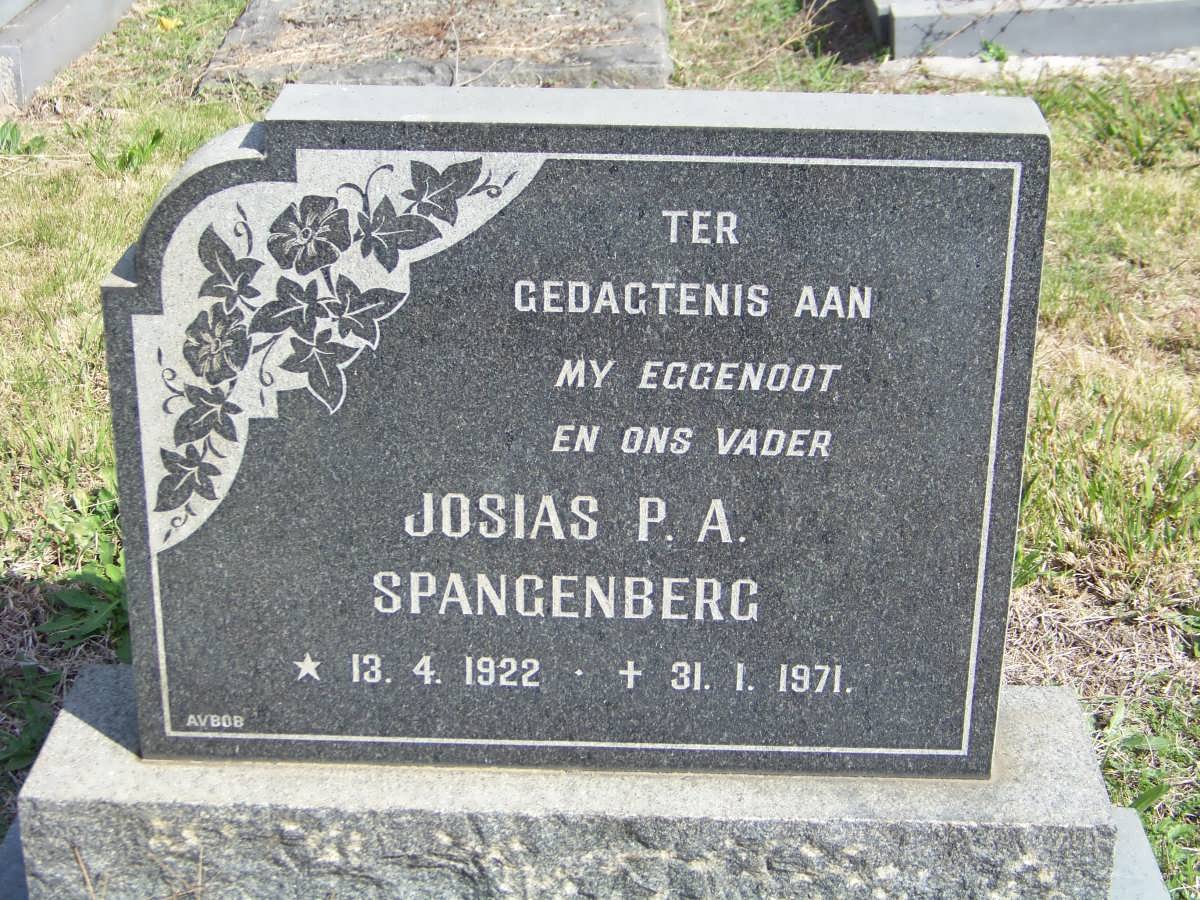 SPANGENBERG Josias P.A. 1922-1971