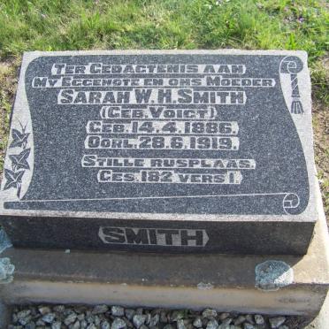 SMITH Sarah W.H. nee VOIGT 1886-1919