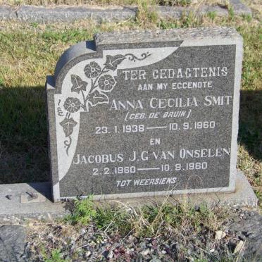 SMIT Anna Cecilia nee DE BRUIN 1938-1960 :: VAN ONSELEN Jacobus J.G. 1960-1960