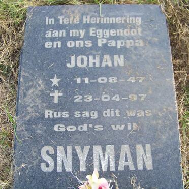 SNYMAN Johan 1947-1997
