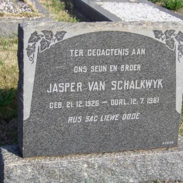 SCHALKWYK Jasper, van 1926-1961