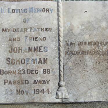 SCHOEMAN Johannes 1884-1944
