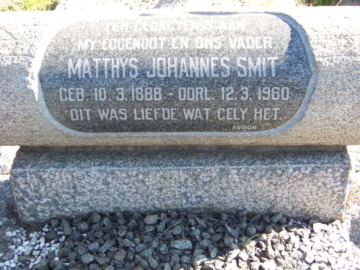 SMIT Matthys Johannes 1888-1960