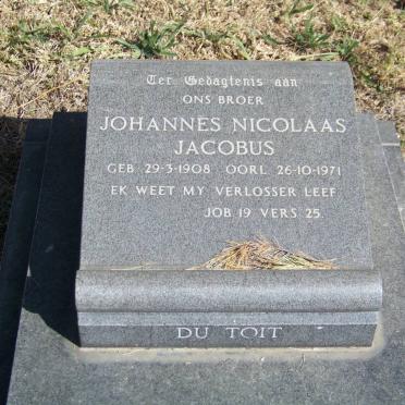 TOIT Johannes Nicolaas Jacobus, du 1908-1971