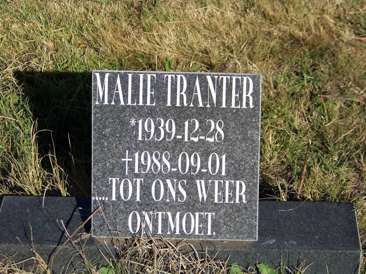 TRANTER Malie 1939-1988
