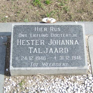TALJAARD Hester Johanna 1946-1946