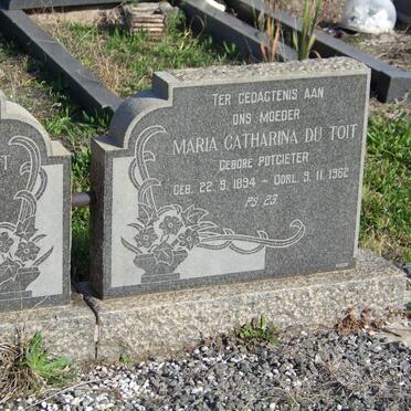 TOIT Maria Catharina, du nee POTGIETER 1894-1962