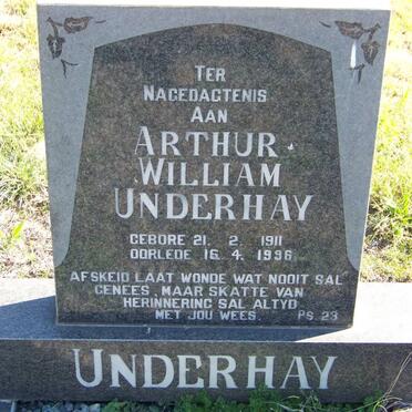 UNDERHAY Arthur William 1911-1996