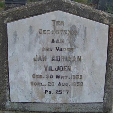 VILJOEN Jan Adriaan 1863-1950