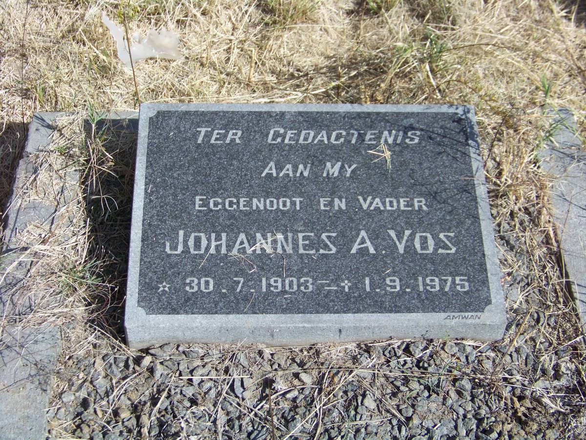 VOS Johannes A. 1903-1975