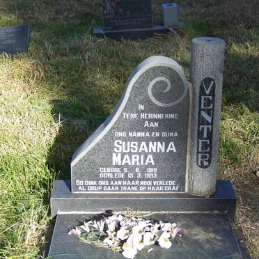 VENTER Susanna Maria 1919-1993