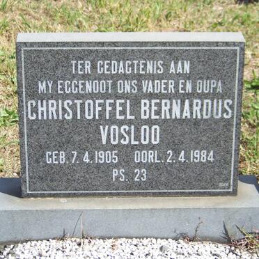 VOSLOO Christoffel Bernardus 1905-1984