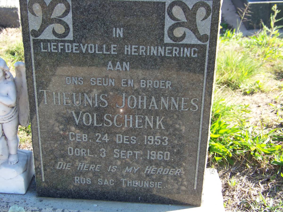 VOLSCHENK Theunis Johannes 1953-1960