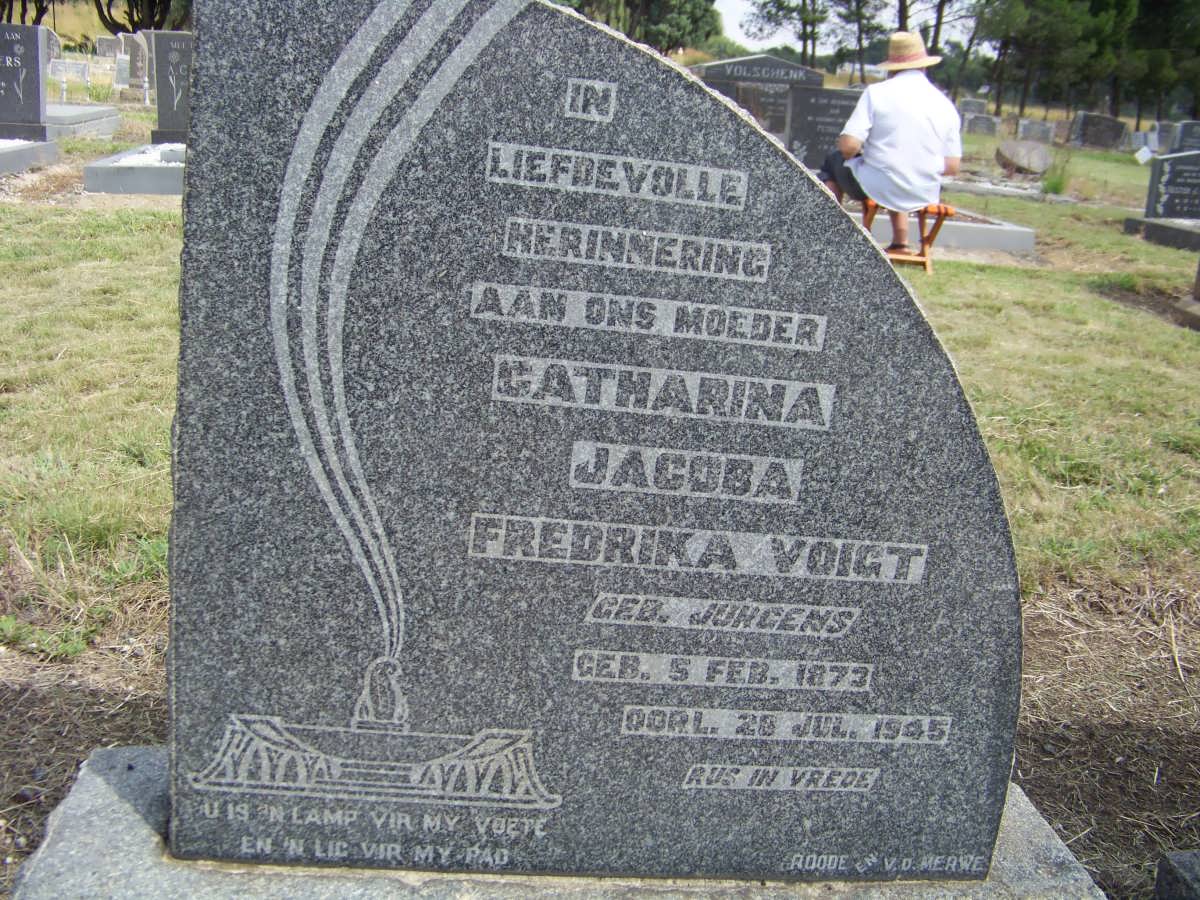 VOIGT Catharina Jacoba Fredrika nee JURGENS 1873-1945