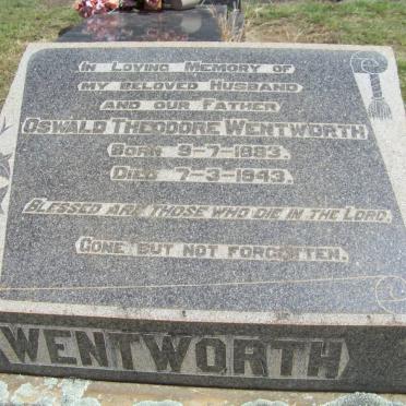 WENTWORTH Oswald Theodore 1883-1943