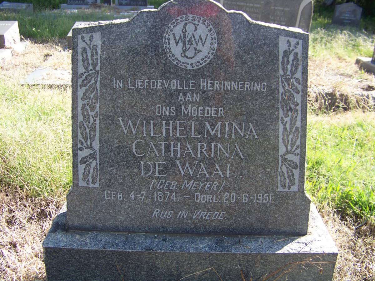 WAAL Wilhelmina Catharina, de nee MEYER 1874-1951