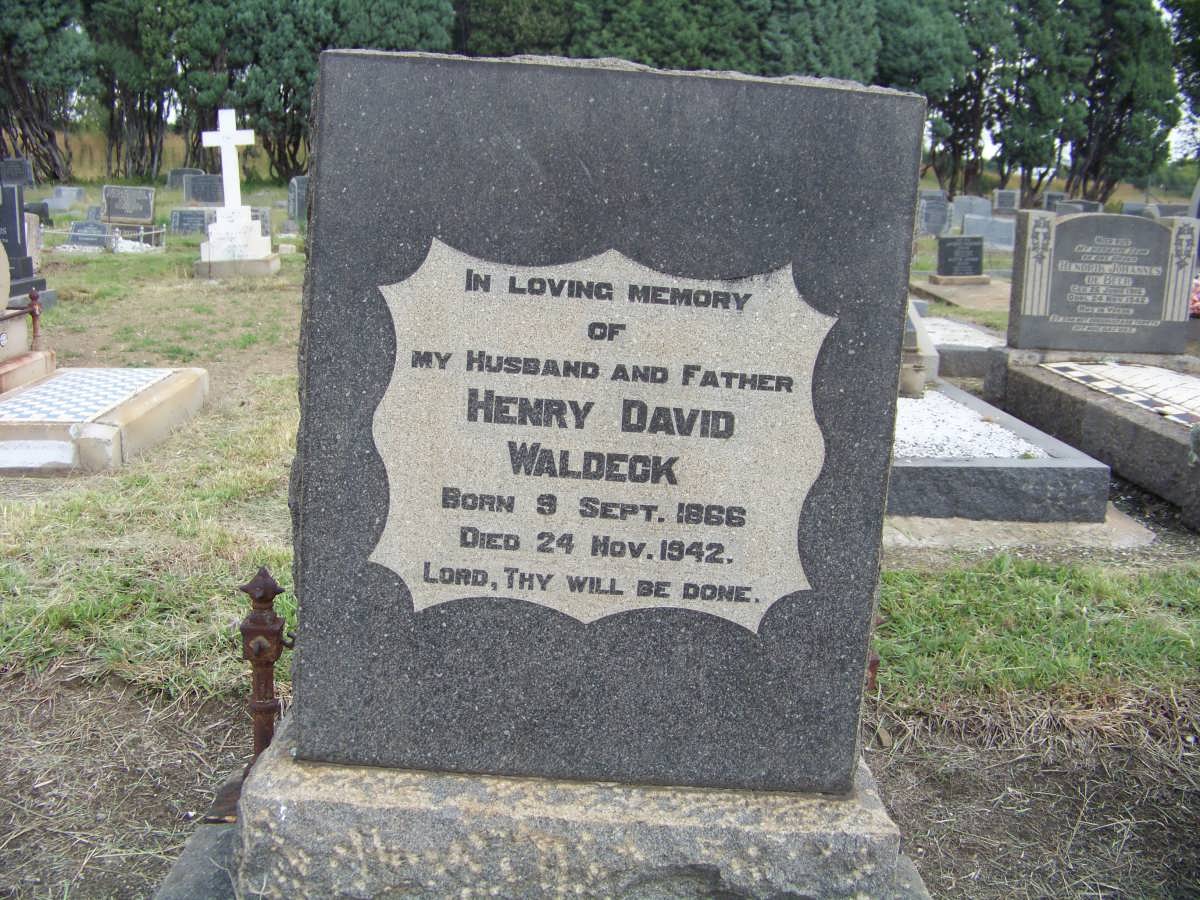 WALDECK Henry David 1866-1942