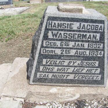 WASSERMAN Hansie Jacoba 1932-1934