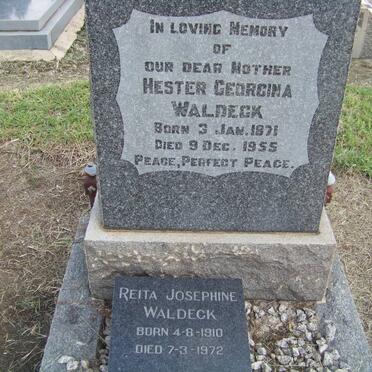 WALDECK Hester Georgina 1871-1955 :: WALDECK Reita Josephine 1910-1972