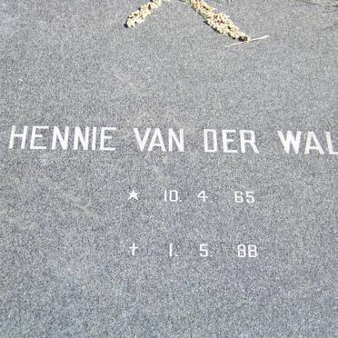WALT Hennie, van der 1965-1988