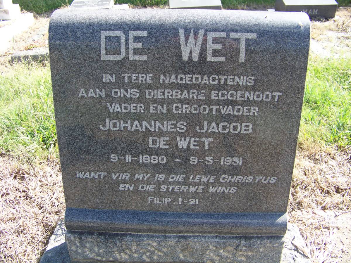 WET Johannes Jacob, de 1880-1951