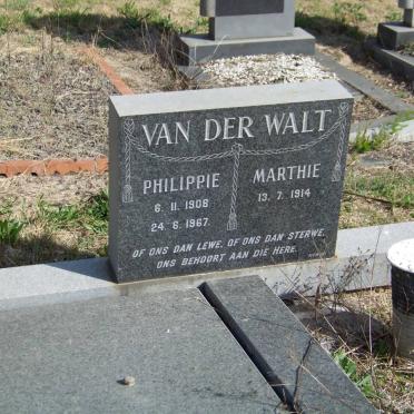 WALT Philippie, van der 1908-1967 &amp; Marthie 1914-