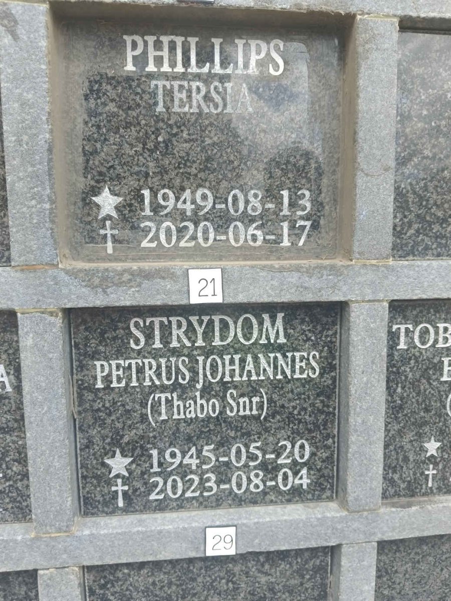 STRYDOM Petrus Johannes 1945-2023