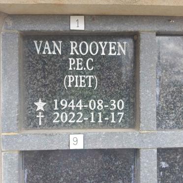 ROOYEN P.E.C., van 1944-2022   