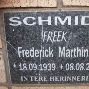 SCHMIDT Frederick Marthinus 1939-2011