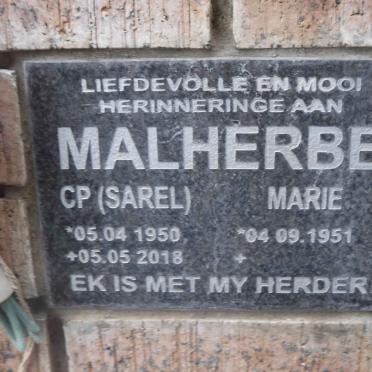 MALHERBE C.P. 1950-2018 &amp; Marie 1951-