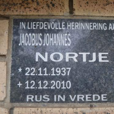 NORTJE Jacobus Johannes 1937-2010