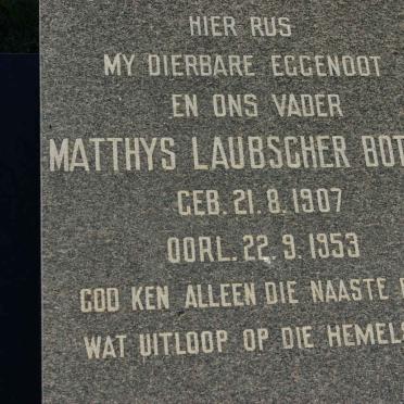 BOTHA Matthys Laubscher 1907-1953