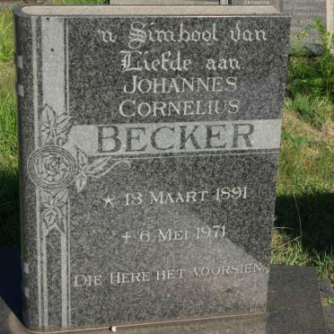 BECKER Johannes Cornelius 1891-1971