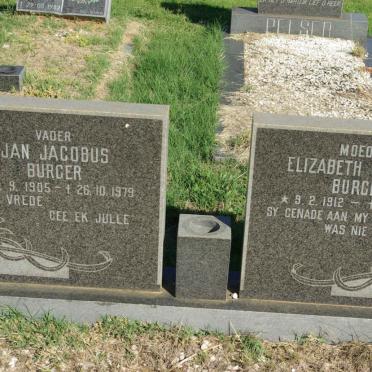 BURGER Jan Jacobus 1905-1979 &amp; Elizabeth Susara 1912-1974