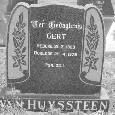 HUYSSTEEN Gert, van 1899-1975