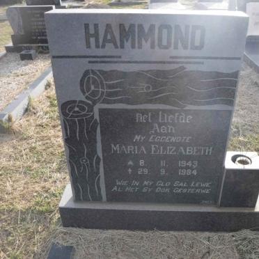 HAMMOND Maria Elizabeth 1943-1984