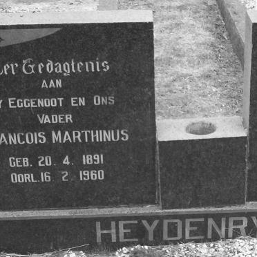 HEYDENRYCH Francois Marthinus 1891-1960 &amp; Hester MOLLER 1892-1968