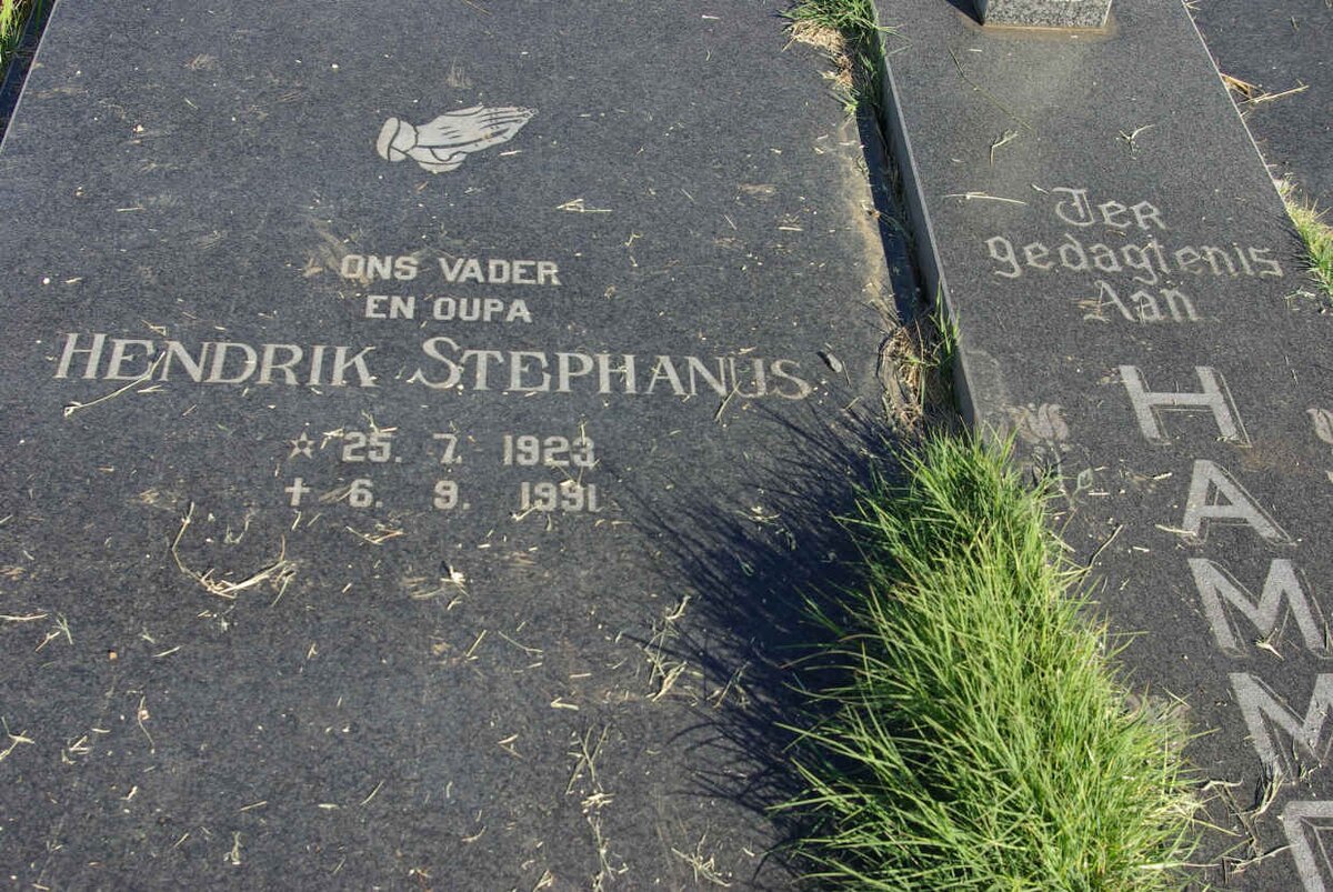 HAMMOND Hendrik Stephanus 1923-1991 &amp; Martha Maria 1925-1991