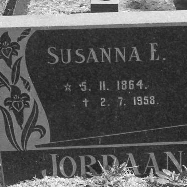 JORDAAN Susanna E. 1864-1958
