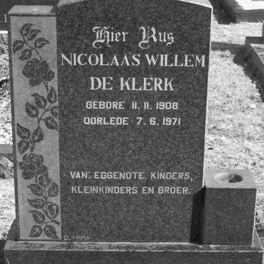 KLERK Nicolaas Willem, de 1908-1971
